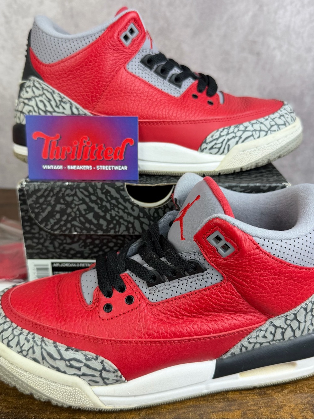 Air Jordan 3 Retro SE Unite Fire Red Size 6 GS / 7.5W CQ0488-600 Youth Shoe Rare